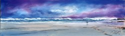 Bracing Shore by Philip Gray - Original Drawing on Paper sized 24x7 inches. Available from Whitewall Galleries
